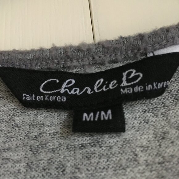 CHARLIE B Soft Fleecey Polka Dot Crewneck Sweater - Picture 7 of 14